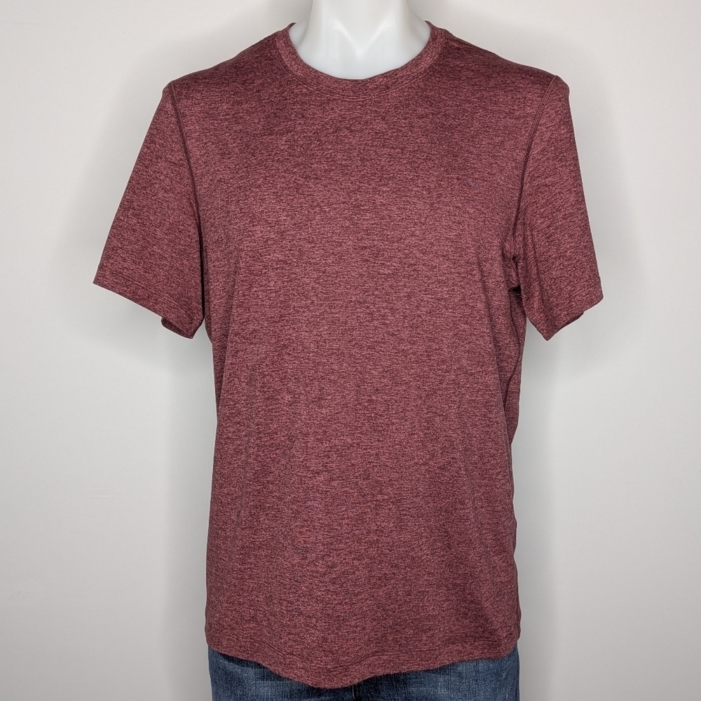 Lululemon Red Maroon Short Sleeve Workout Exercise T-shirt L/XL